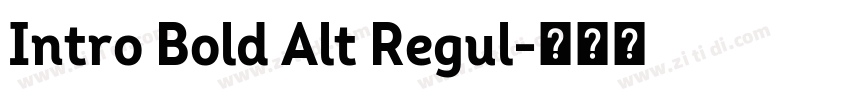 Intro Bold Alt Regul字体转换
